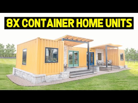 TOURING a THEMED SHIPPING CONTAINER HOME VILLAGE w/ 8x Container Units