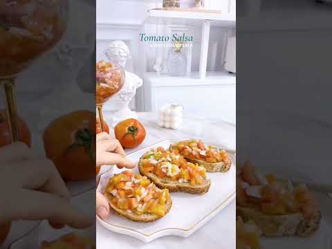 토마토 살사 카나페 🍅 Tomato Salsa Canapés #shorts