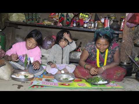 Cooking eating time in happy village family || Nepali village