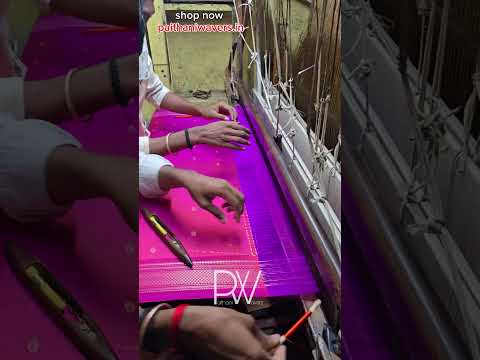 Manufacturing Silk Saree Pallu Design #making #silk #saree #pallu #art