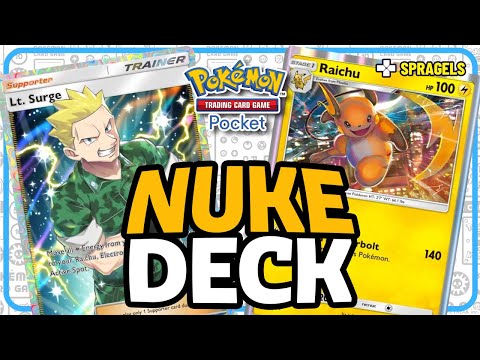 Lt Surge Raichu Deck One Hit KOs EX Pokemon | Pokemon TCG Pocket