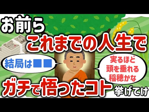 【2ch有益スレ】お前らこれまでの人生でガチで悟ったこと挙げてけw w w【ゆっくり解説】