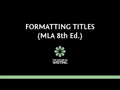 Citing the Title of a Source | MLA Citation Rules