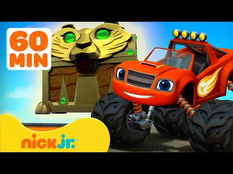 Blaze | ¡Blaze compite en una pista del tesoro, una montaña rusa y más! 🎢 | Nick Jr. en Español