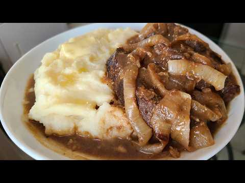 How to make Liver and Onions Meat loaf with mashed potatoes and gravy with caramelized onions