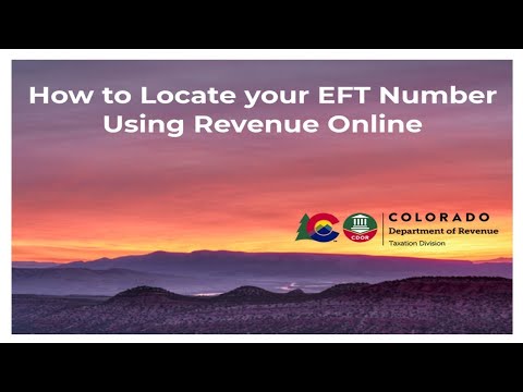 How to Locate your EFT Number Using Revenue Online