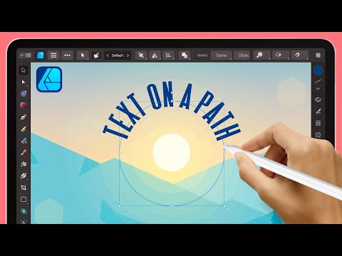 Place text on a path with the iPad version of Affinity Designer