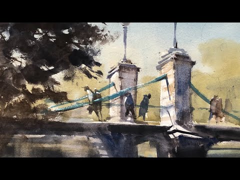 Advancing with Watercolor: Seeing the world as an Artist “Morning Light on the Bridge"