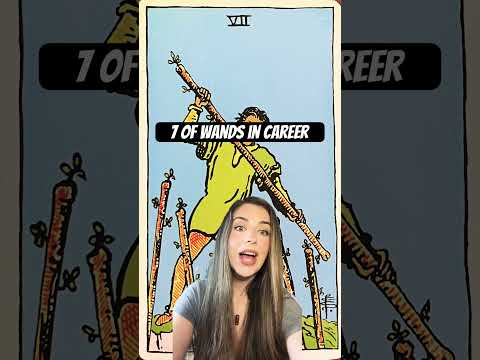 Tarot Cards in Career: 7 of Wands #tarot #tarotcardmeanings #7ofwands