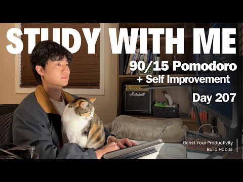 5h Study with Me 📚| Pomodoro 90/15 + Self Improvement Breaks