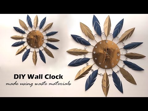 DIY Wall clock ideas made using waste materials l l Best out of waste l l