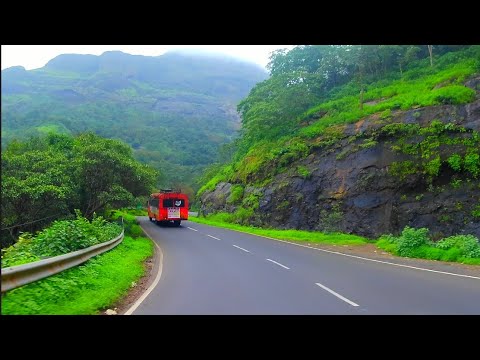 CHASING BEAUTIFUL MSRTC BUS IN MALSHEJ GHAT ~बाजू का नजारा मिस मत करना👌