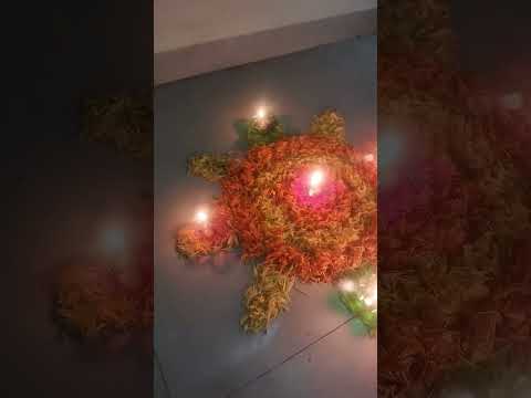 Diy decoration with flowers #beautiful # diwali decoration #trending #