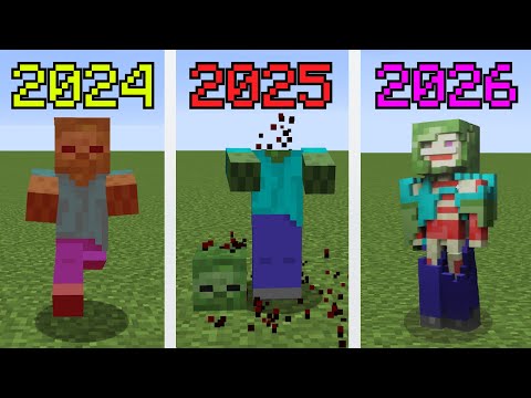 minecraft physics in 2024 vs 2025 vs 2026