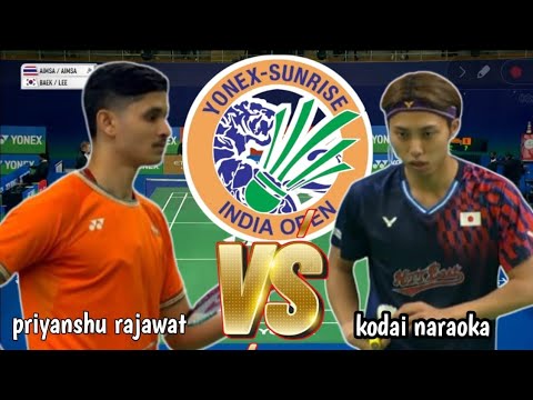 R32 : kodai naraoka [JPN] VS priyanshu rajawat [ind] | ms | yonex-sunrise india open 2025