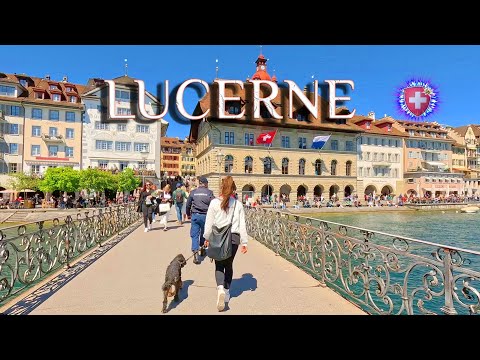 SWITZERLAND LUCERNE ✨ ALL BRIDGES of the city & Embankment 4K