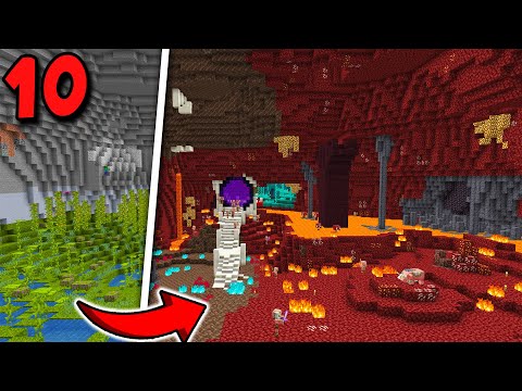 I Transformed the OVERWORLD into the NETHER in Minecraft Hardcore