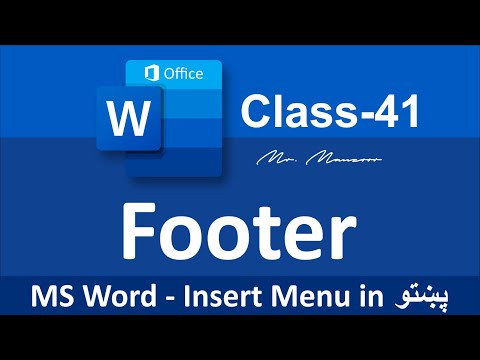 Footer in MS Word | Lecture - 41