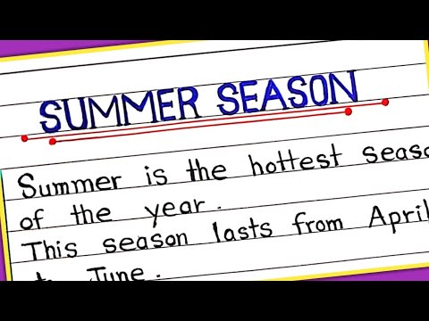 10 lines on Summer season in English || Essay on Summer season