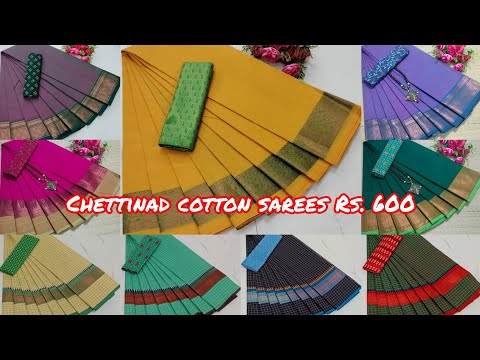 Fancy design 🌷New arrival of 🌿Chettinad cotton sarees 🌿for order whatsapp:9488866146