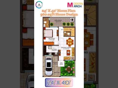 24x40 House Plan 24*40 House Plan 24x40 Home Design 24*40 House Plan With Car Parking #shorts #new