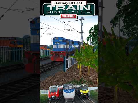 Train Simulator । Train High Speed Crossing in Railway Gate। Train Game Shorts video #shorts #train