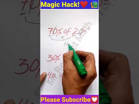 Percentage Tricks | Amazing Math Tricks #maths #howtosolvmathpuzzles