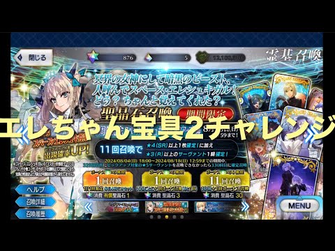 【FGO】エレちゃん宝具2狙いで遠坂家のお家芸（うっかり）発動‼️【9周年ガチャ】