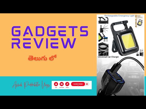 Useful Gadgets Review | VELOMAX Keychain Led Light | pTron Bullet Pro charger | ASHOK PEDDAKOTLA |