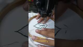 zigzag motion embroidery tutorial for beginner #embroidery #youtubeshorts #tutorial