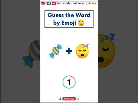 Guess the word by Emoji 🙄 #brainteasers #braintest #intelligencetest #iqtest #iq #shorts