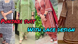 20+ Lace design  for kurti/ Punjabi suits lace design/ cotton suit lace design