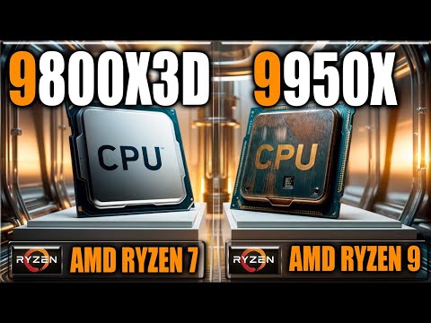 9800X3D vs 9950X Benchmarks - Gaming Benchmarks / Applications Tests