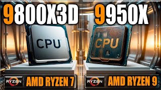 9800X3D vs 9950X Benchmarks - Gaming Benchmarks / Applications Tests