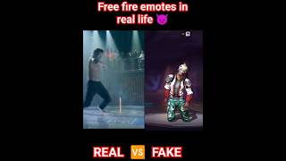 Free fire all emotes 🆚 real life emotes😈 || Gaming Status 💥.