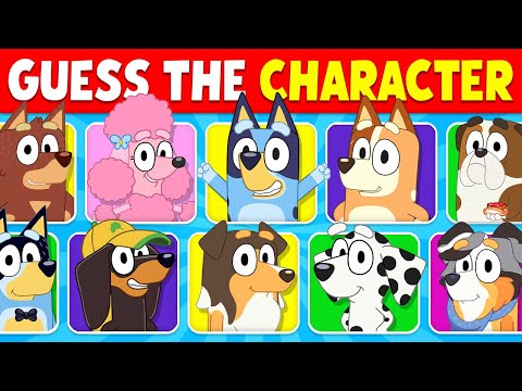 Guess all the BLUEY characters in 3 seconds 🐶💙😍 | Bluey Animation Quiz