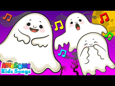 Five Little Ghosts | Fun Halloween Song for Preschool & Kindergarten Kids | Nursery Rhymes