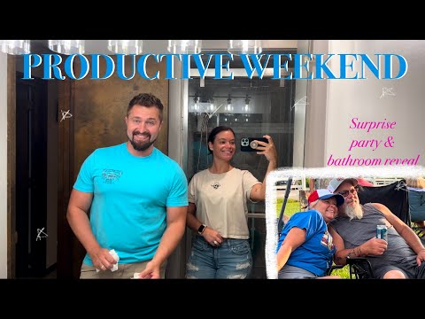 Weekend in my life | productive vlog: bathroom reveal, surprise party | Mekenzie Hughes