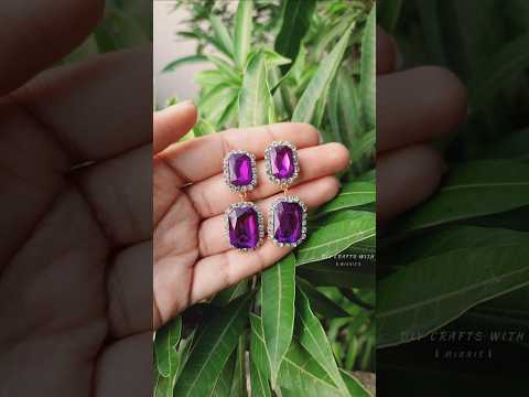 Quick and Easy Partywear Diy Earrings making #diy #shorts #shortsfeed