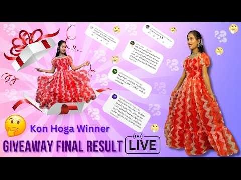 Red dress Giveaway Result Live.