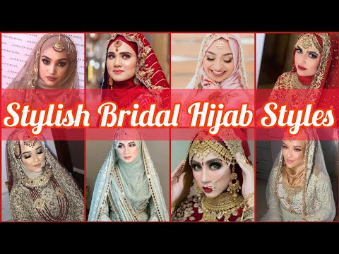 Stylish Bridal Hijab Style || Bridal Look With Hijab || Hijab Style Ideas.