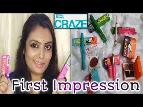 CRAZE FROM SWISS BEAUTY |TRYING OUT SWISS BEAUTY CRAZE MAKE UP | FIRST IMPRESSIONS| GROWING SILENTLY