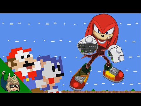 Mario and Sonic vs the GIANT Knuckles MAZE (Mario Cartoon Animation)