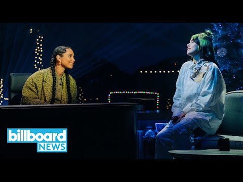 Billie Eilish Does Duet With Alicia Keys on 'Late Late Show' | Billboard News