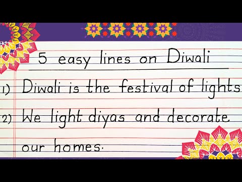 5 lines on diwal in english writing for lkg, ukg, Class1 #diwaliessay #Deepavali