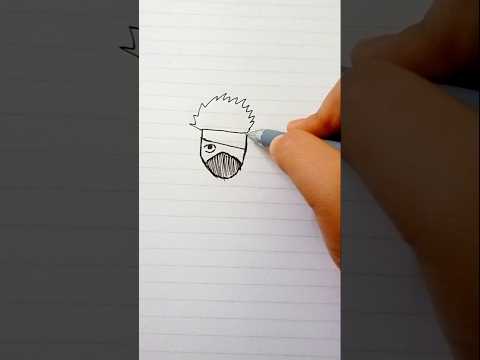 Cute Kakashi tutorial 😍.#drawing .