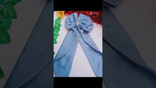 Trending hair bow tutorial 🎀💝 #ishqnewsong #diyhairbow #shorts #ytviral #bighairbow #new #2025 #gift