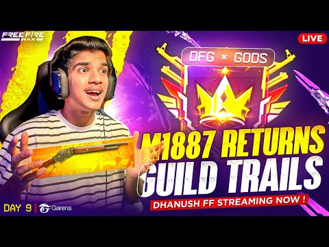 🎯 GUILD TRIALS DAY 9: M1887 GRAND RETURN 🔥 BATTLE OF LEGENDS 🛡️ | FREE FIRE IN TELUGU #dfg #freefire