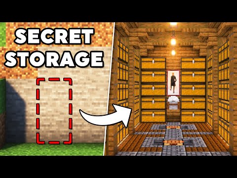 Minecraft Secret Storage Room Tutorial [How to Build]