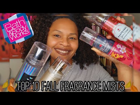 My Top 10 Fall Fragrance Mists|Bath and Body Works|I'm loving these this year😝|Oldies but Goodies💜